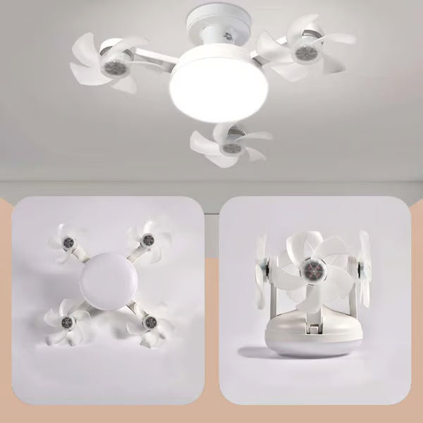 🌀New E27 Socket Ceiling Fan Light – 2‑in‑1 Silent LED Fan with Remote Control, Energy‑Saving Cooling & Lighting Combo for Home Bedroom