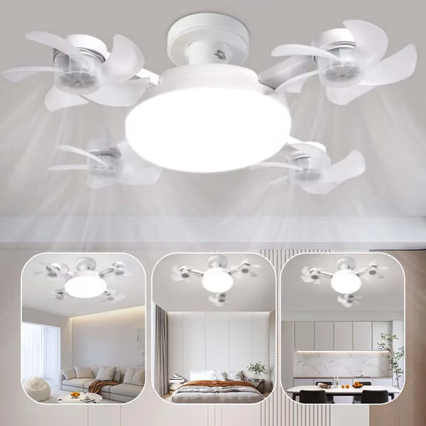 🌀New E27 Socket Ceiling Fan Light – 2‑in‑1 Silent LED Fan with Remote Control, Energy‑Saving Cooling & Lighting Combo for Home Bedroom